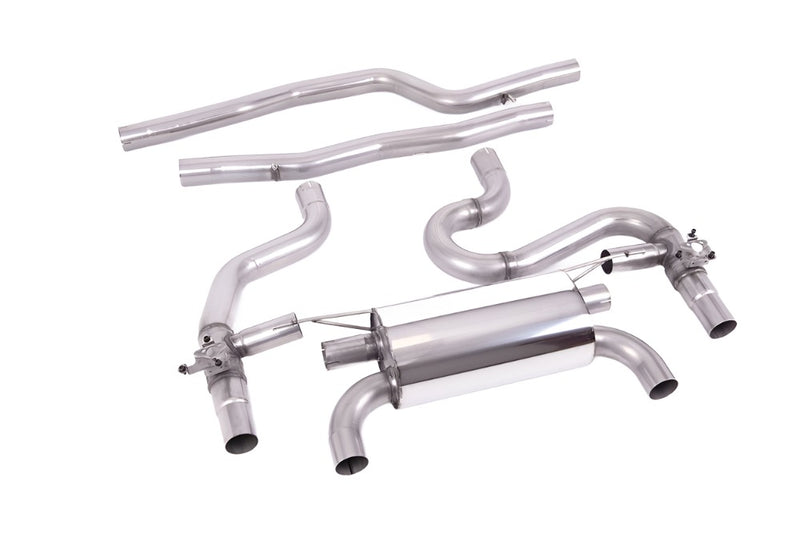 Milltek Sport Equal Length Cat-Back Exhaust System with Exhaust Tips - 2018-2022 BMW F87 M2 Competition