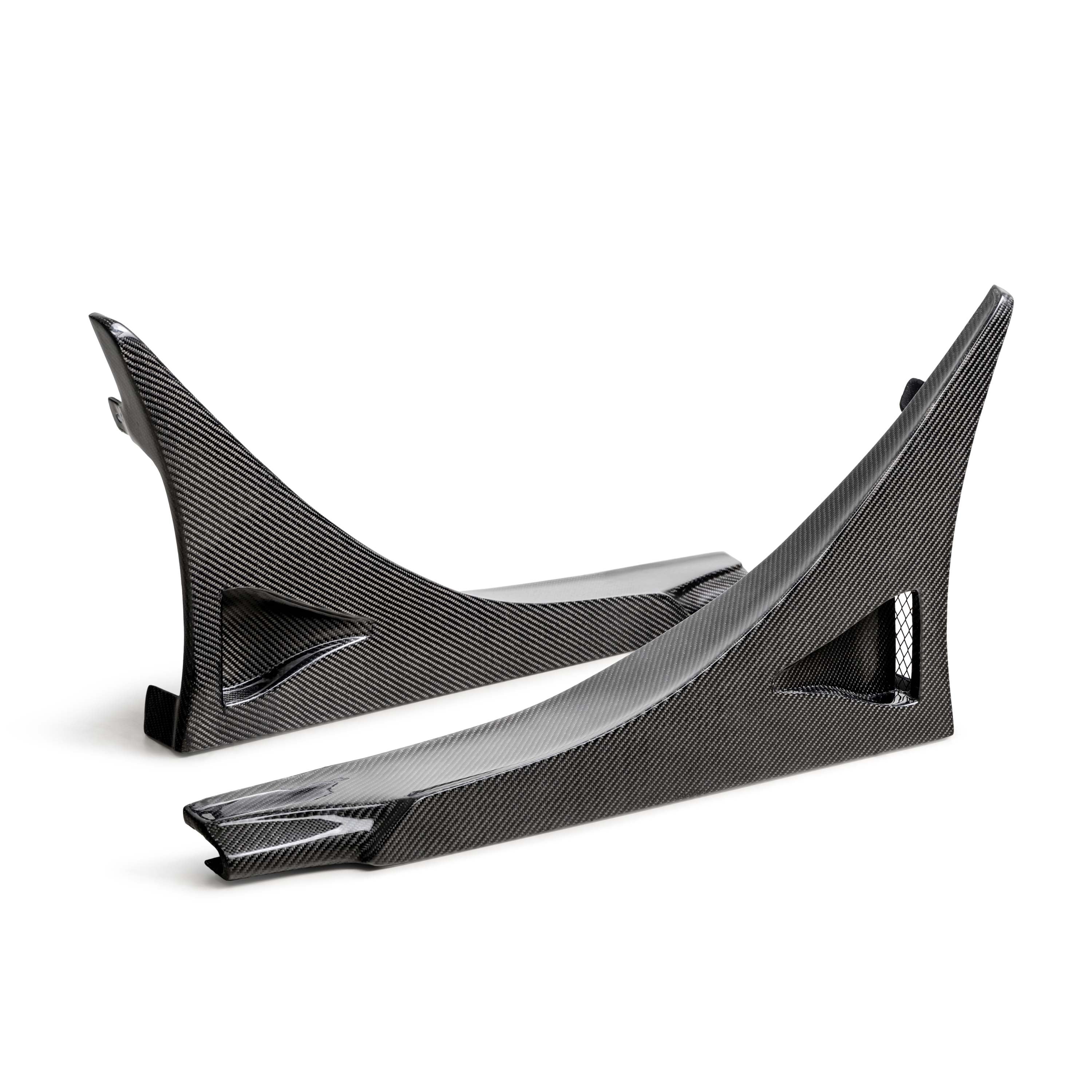 Seibon MB-Style Carbon Fiber Rear Side Skirt Extensions - 2023-2025 Honda Civic Type R