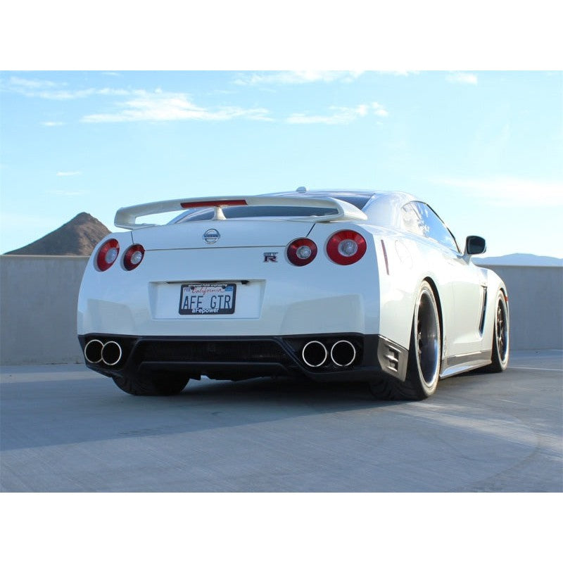 aFe Takeda 3in SS Exhaust Cat-Back 09-14 Nissan GTR V6 3.8L Carbon Fiber Tips