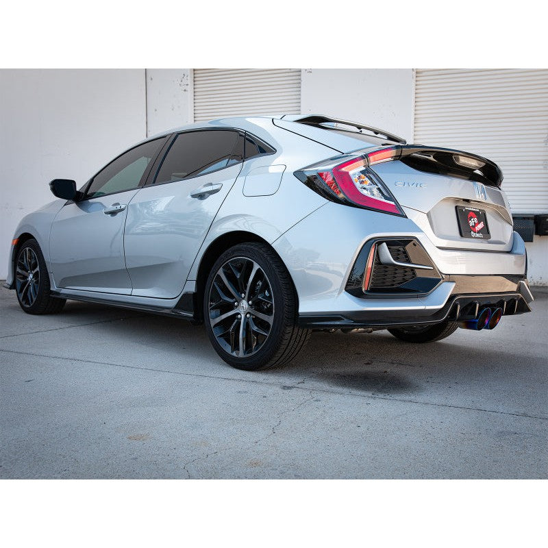 aFe Takeda 3in 304 SS Cat-Back Exhaust System w/Blue Flame Tips 17-20 Honda Civic Sport L4-1.5L (t)