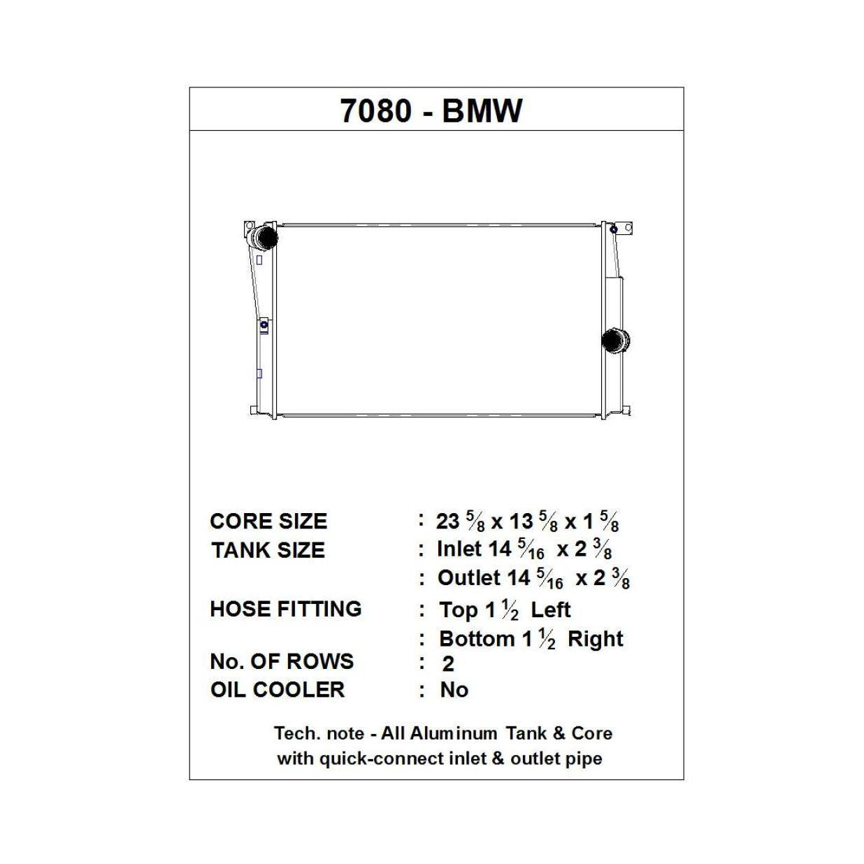 CSF BMW 2 Seires (F22/F23) / BMW 3 Series (F30/F31/F34) / BMW 4 Series (F32/F33/F36) M/T Radiator - T1 Motorsports