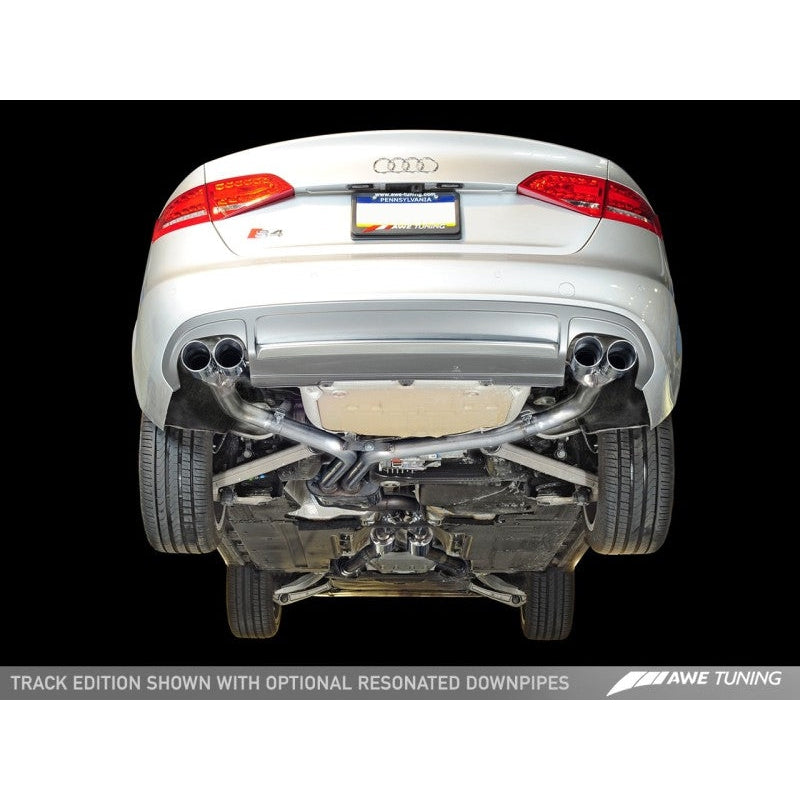 AWE Tuning Audi B8.5 S4 3.0T Track Edition Exhaust - Diamond Black Tips (102mm)