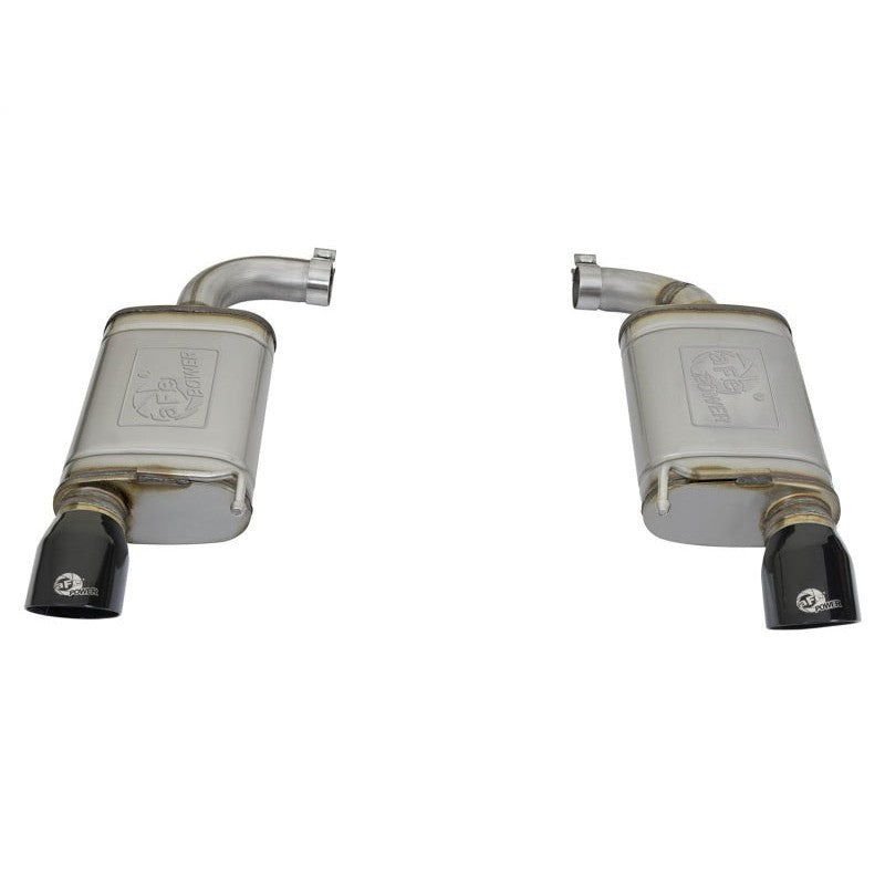 aFe MACHForce XP 2.5in 409 Stainless Axle Back Exhaust w/ Black Tips 15-17 Ford Mustang I4-2.3L (t)