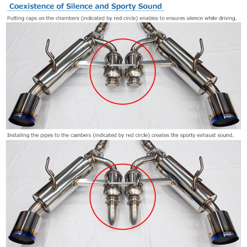 HKS Dual Hi-Power Titanium Tip Catback Exhaust - Infiniti Q60 (RWD)