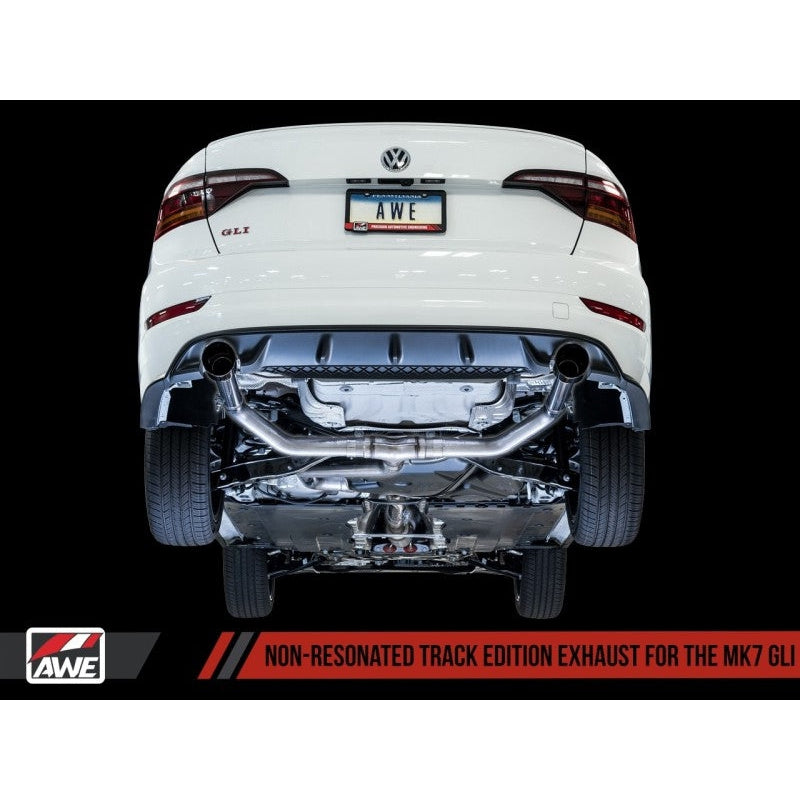AWE Tuning 18-21 Volkswagen Jetta GLI Mk7 Track Edition Exhaust - Diamond Black Tips (Fits OEM DP)