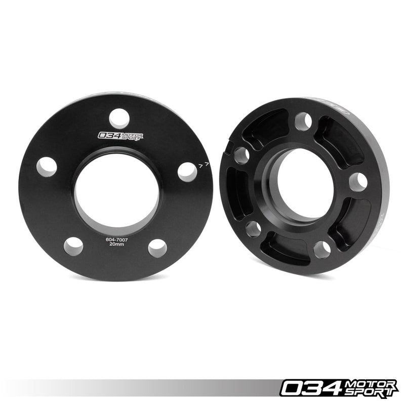 034 Motorsport Wheel Spacer Pair, 20mm, Audi 5x112mm with 66.5mm Center Bore - T1 Motorsports