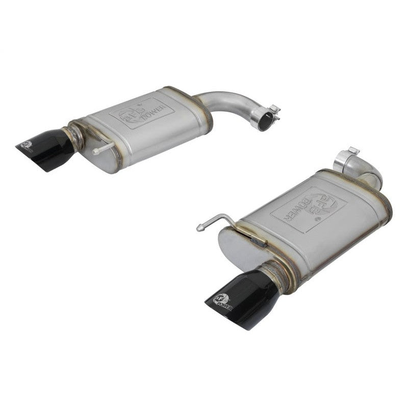 aFe MACHForce XP 2.5in 409 Stainless Axle Back Exhaust w/ Black Tips 15-17 Ford Mustang I4-2.3L (t)
