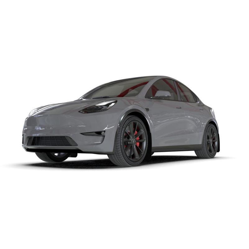 Rally Armor 20-22 Tesla Model Y Black Mud Flap - Metallic Black Logo