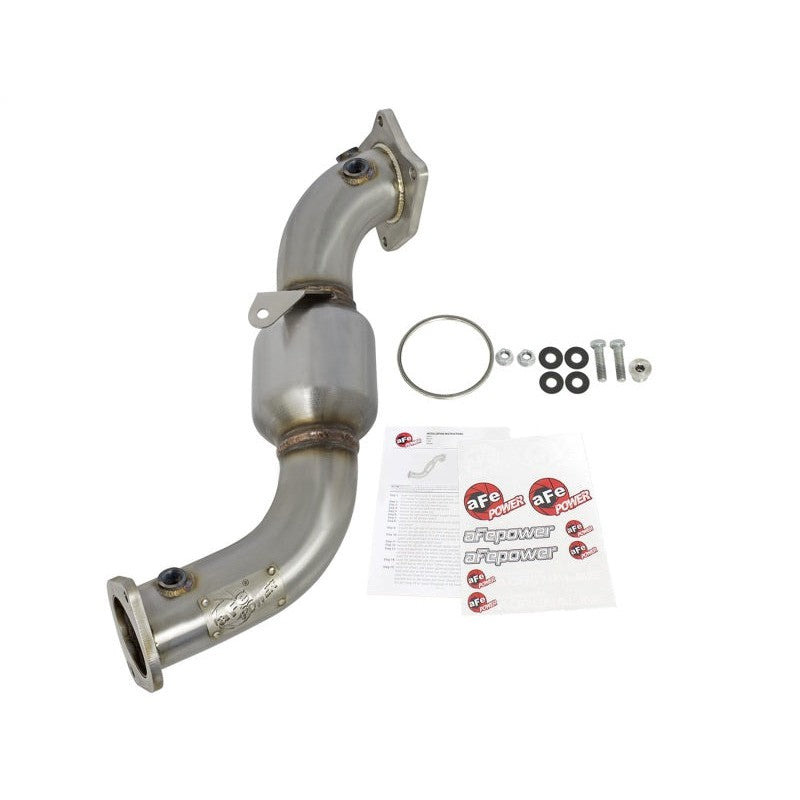aFe Twisted Steel Down-Pipe Catted 13-16 Cadillac ATS L4-2.0L (t) - T1 Motorsports