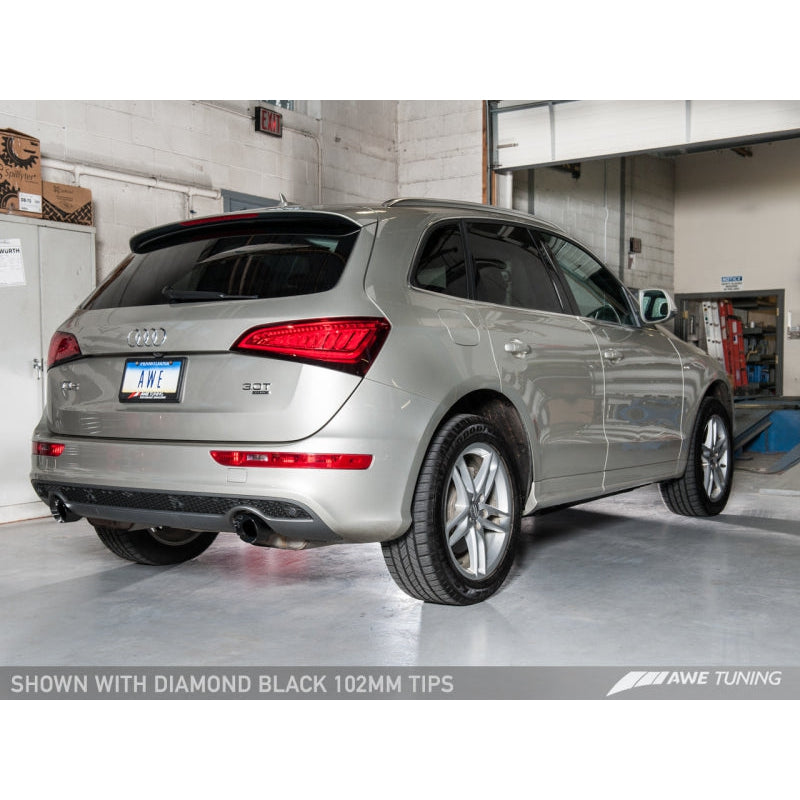 AWE Tuning Audi 8R Q5 3.0T Touring Edition Exhaust Dual Outlet Chrome Silver Tips
