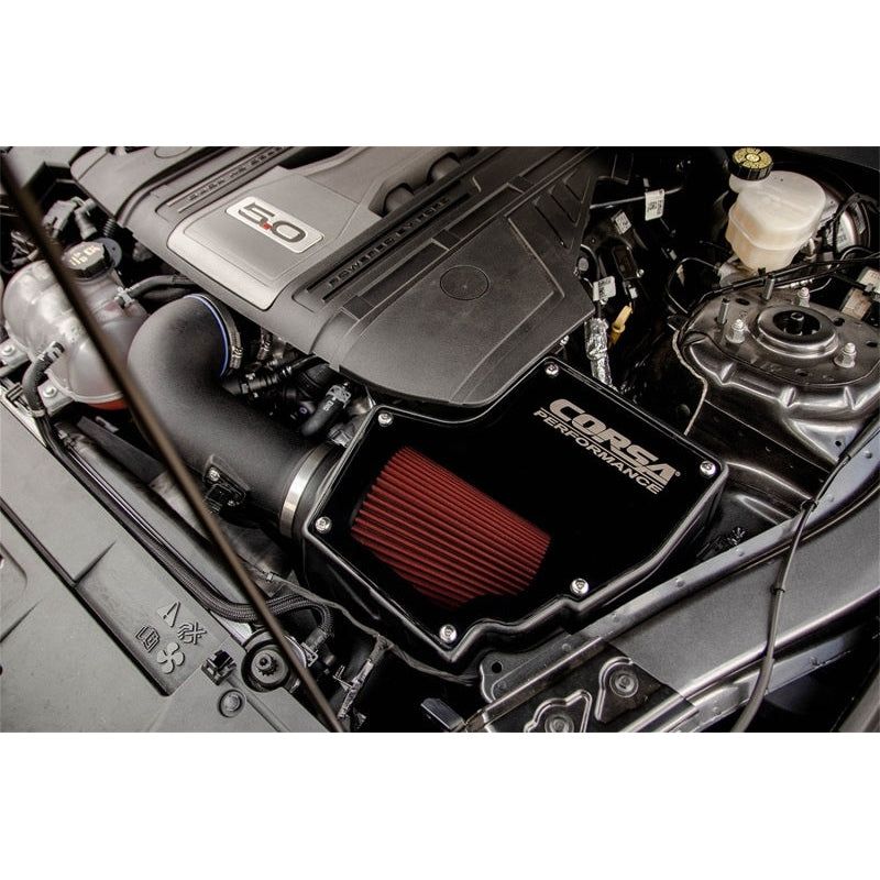 Corsa Closed Box DryTech Air Intake (Plastic Duct) - 2018-2023 Ford Mustang GT 5.0L V8