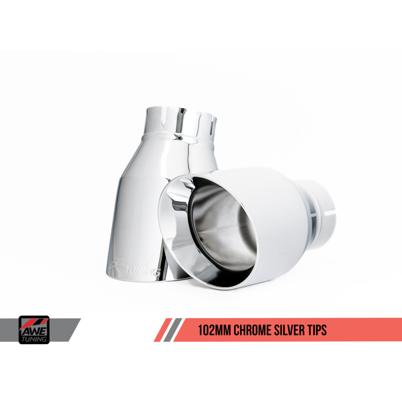 AWE Tuning Porsche 991 GT3 / RS SwitchPath Exhaust - Chrome Silver Tips