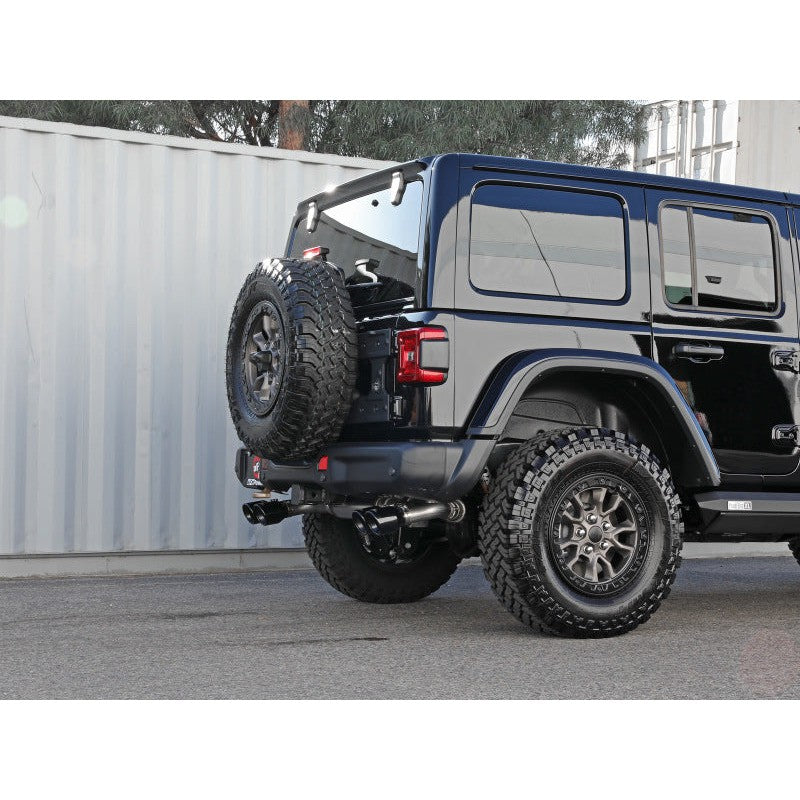 aFe Vulcan Series 2.5in 304SS Cat-Back Exhaust 2021+ Jeep Wrangler 392 6.4L w/ Black Tips