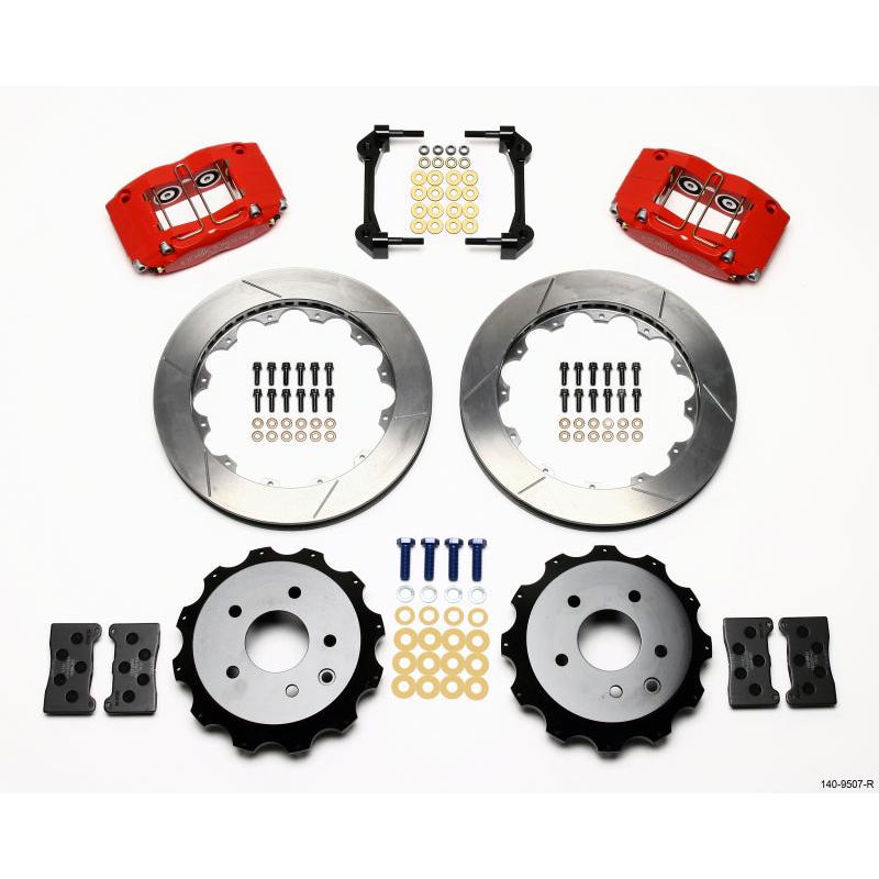 Wilwood Dynapro Radial Rear Kit 13.00in Red Nissan 350Z/Fiti G35 - T1 Motorsports