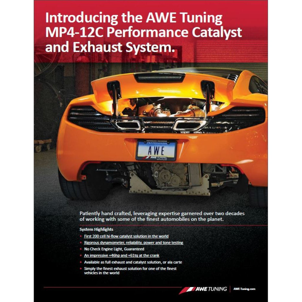 AWE Tuning McLaren MP4-12C Performance Exhaust - Machined Tips