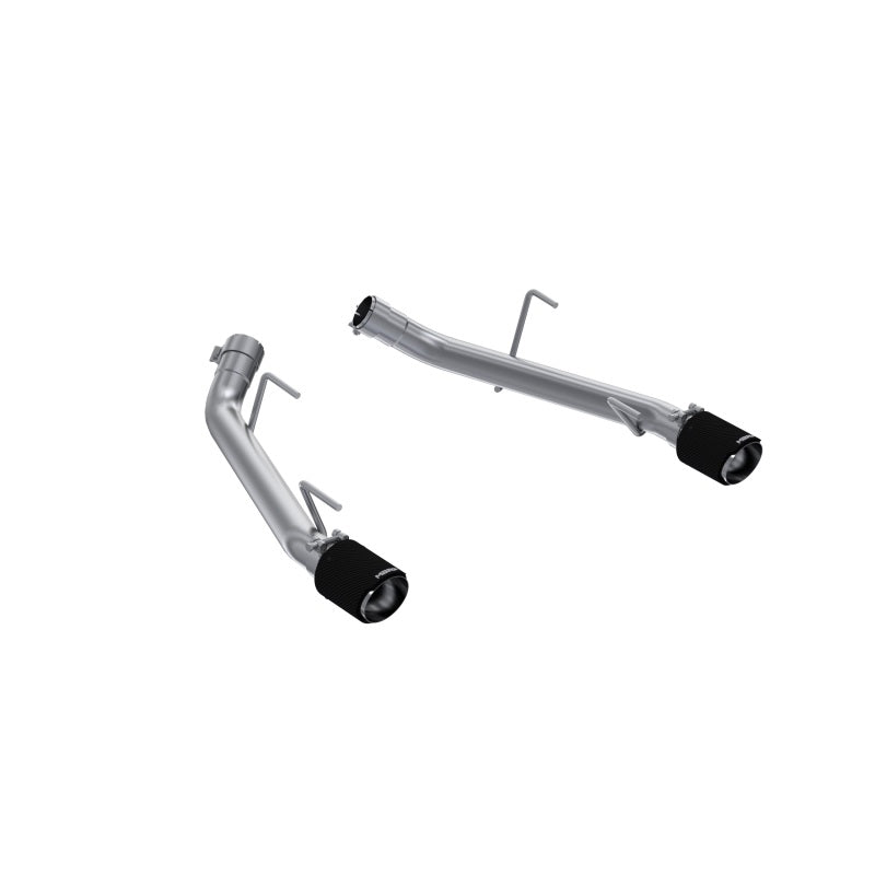 MBRP 05-10 Ford Mustang GT 4.6L T304 SS 2.5in Dual Axle-Back with CF Tips (Race Version) - T1 Motorsports