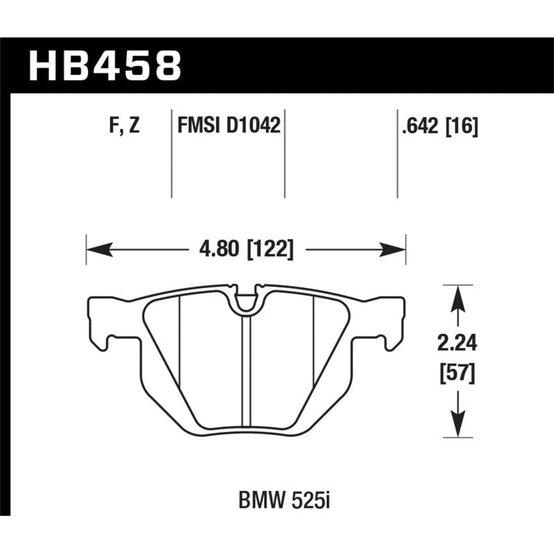 Hawk 15-16 BMW X5 xDrive35d/xDrive35i / 15-16 BMW X6 xDrive35i/sDrive35i HPS 5.0 Rear Brake Pads - T1 Motorsports