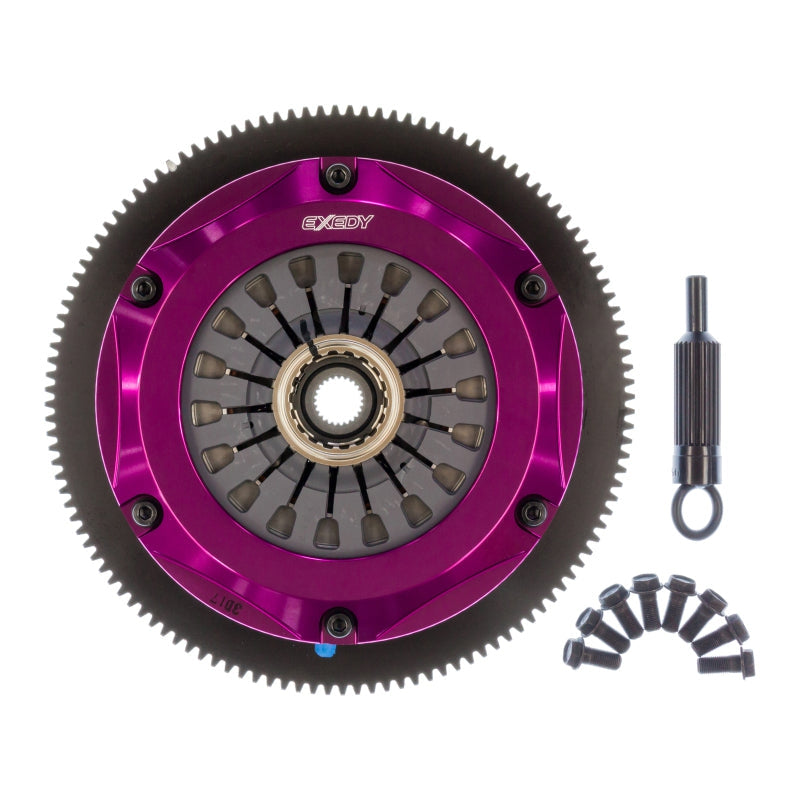 Exedy 2005-2005 Saab 9-2X Aero H4 Hyper Twin Cerametallic Clutch Sprung Center Disc Pull Type Cover - T1 Motorsports