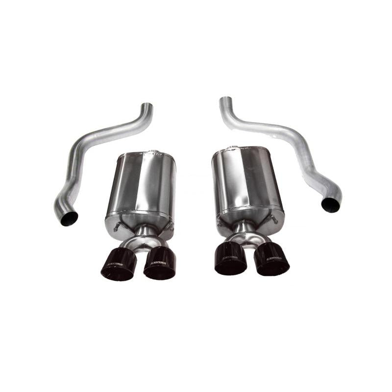 Corsa 09-13 Chevrolet Corvette C6 6.2L V8 Black Sport Axle-Back Exhaust