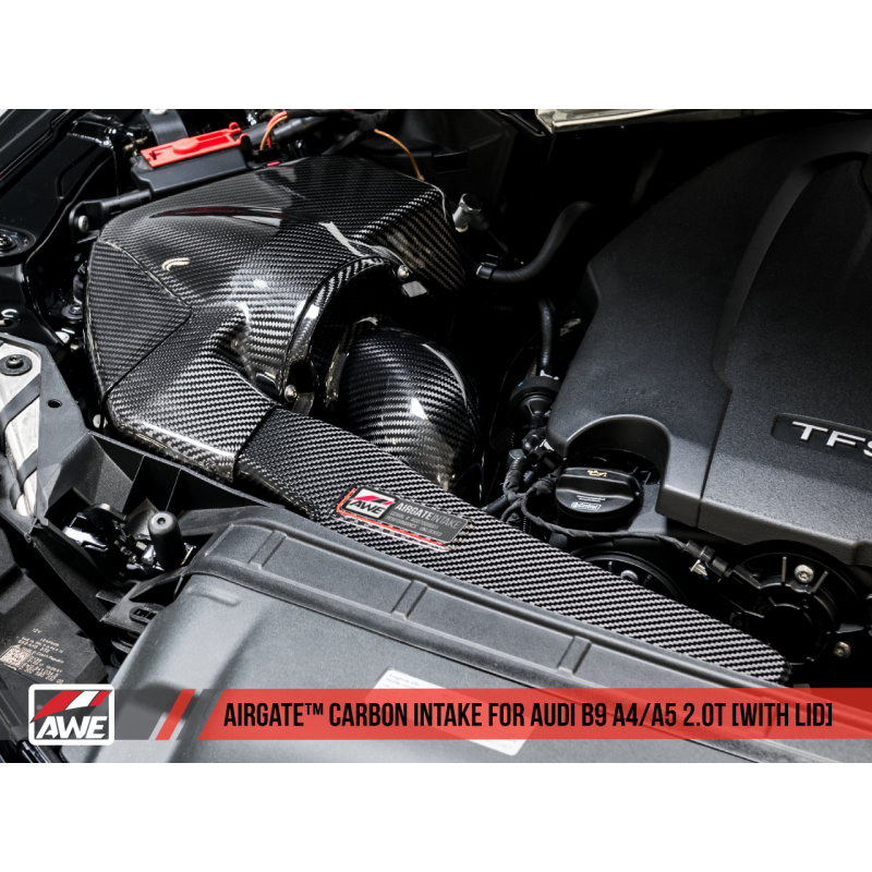 AWE Tuning Audi B9 A4/A5 2.0T Quattro Carbon Fiber AirGate Intake w/ Lid