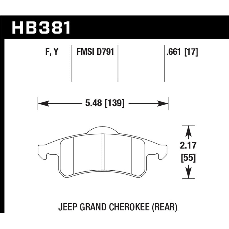 Hawk 99-04 Jeep Grand Cherokee LTS Street Rear Brake Pads - T1 Motorsports