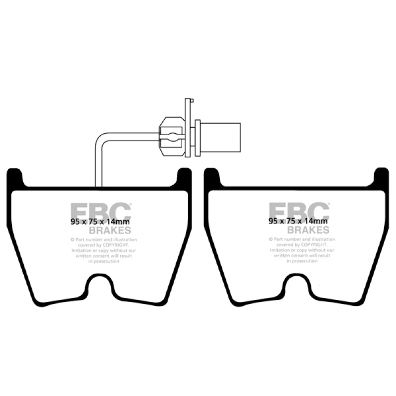 EBC Redstuff Brake Pads -  06-09 Audi RS4 4.2 (Cast Iron Rotors) - Front Brake Pads