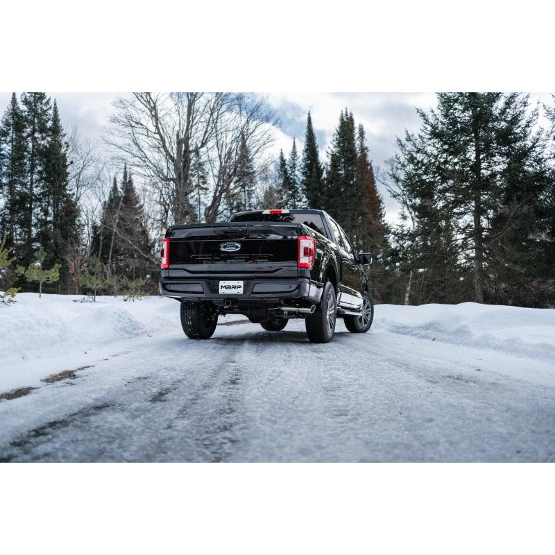 MBRP 2021+ Ford F-150 2.7L/ 3.5L Ecoboost 5.0L Single Side 3in Black Coated Catback Exhaust - T1 Motorsports