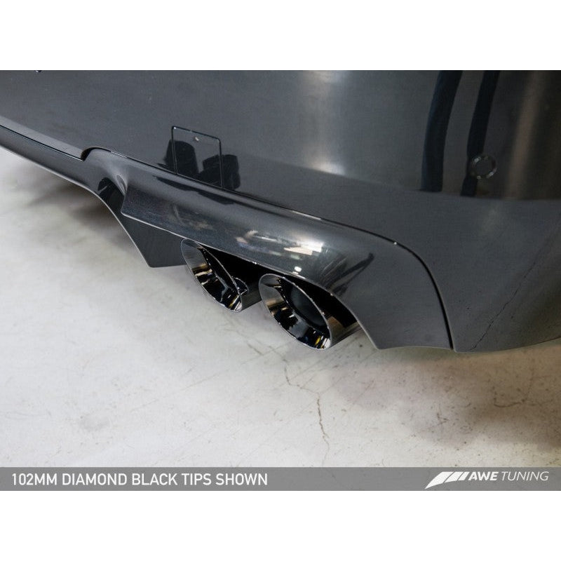 AWE Tuning BMW F10 M5 Touring Edition Axle-Back Exhaust Diamond Black Tips