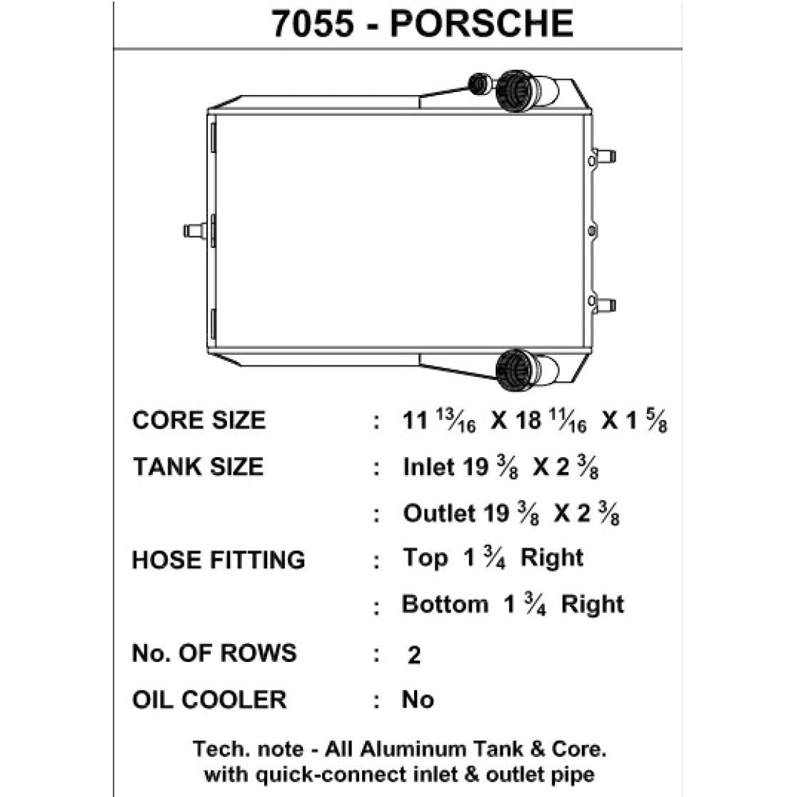 CSF Porsche 911 Turbo/GT2 (996 & 997) Right Side Radiator - T1 Motorsports