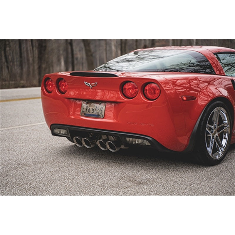 Corsa 06-13 Chevy Corvette C6 Z06 7.0L / 09-13 ZR1 6.2L Polished AxleBack Exhaust w/4.5in Twin Tips - T1 Motorsports