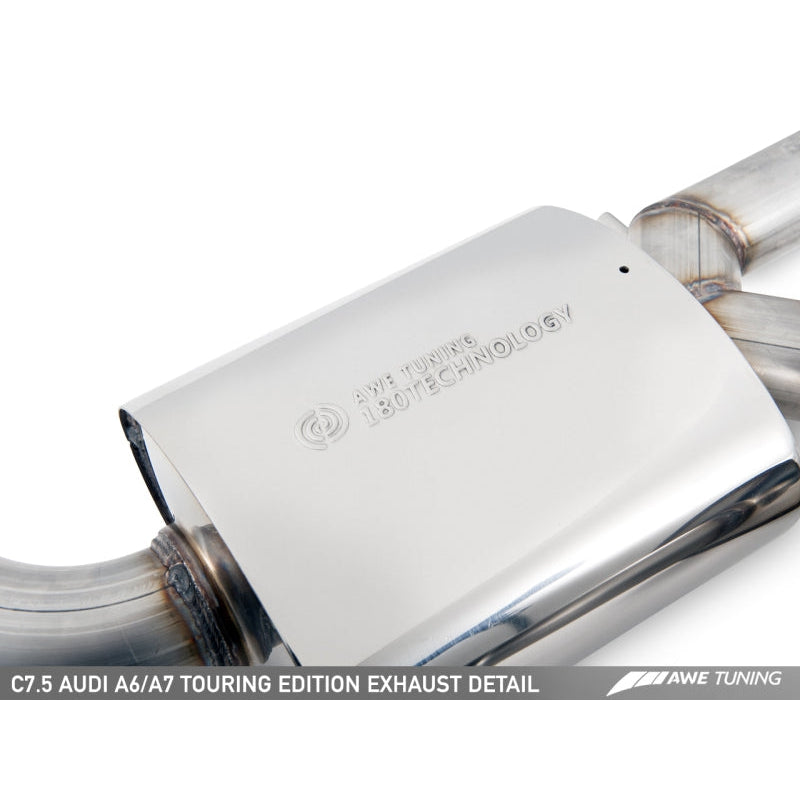 AWE Tuning Audi C7.5 A6 3.0T Touring Edition Exhaust - Quad Outlet Diamond Black Tips