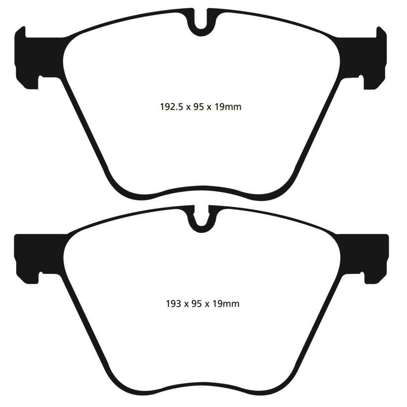 EBC Redstuff Brake Pads -  10-15 BMW X6 4.4 Twin Turbo Hybrid - Front Brake Pads