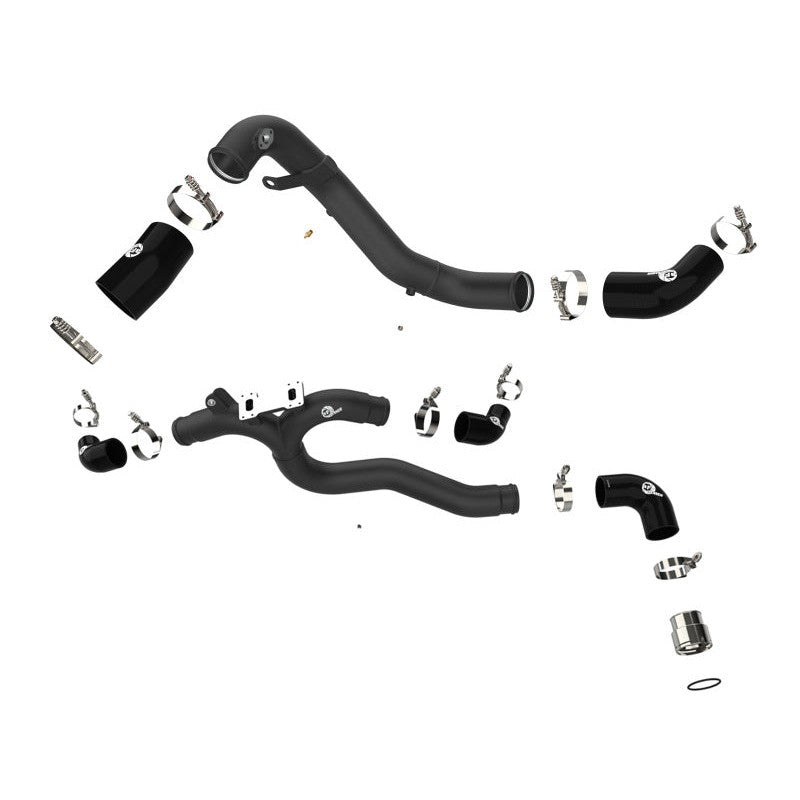 AFE 18-22 Kia Stinger V6-3.3L BladeRunner Alum Hot/Cold Charge Pipe Kit Black - T1 Motorsports
