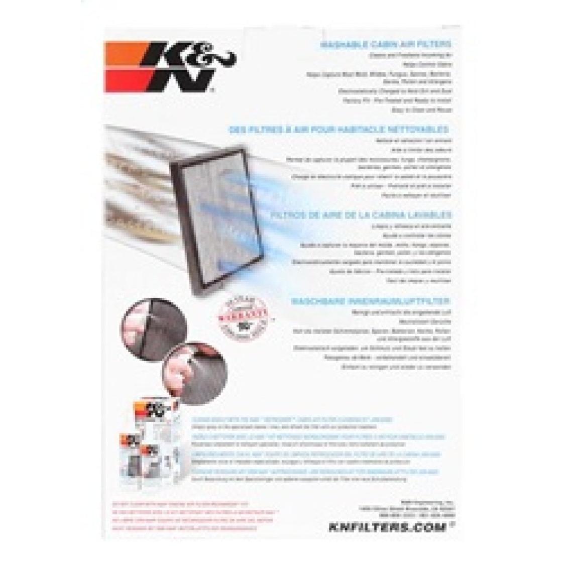 K&N 2011-2016 Jeep Wrangler 2.8/3.6L Cabin Air Filter