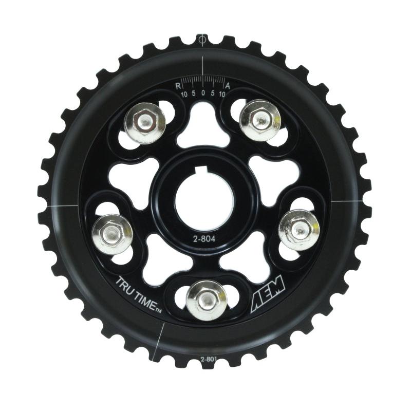 AEM 96-00 Honda Civic / 96-97 Honda Del Sol D16 Black Tru-Time Cam Gear - T1 Motorsports