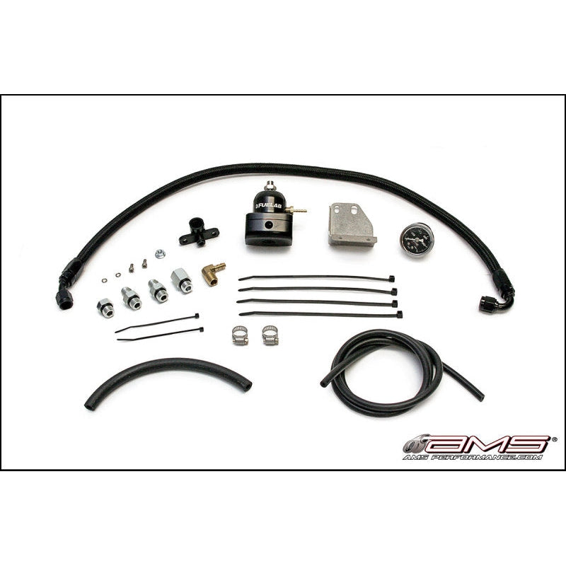 AMS Performance 08-15 Mitsubishi EVO X Fuel Pressure Regulator Kit - Black - T1 Motorsports