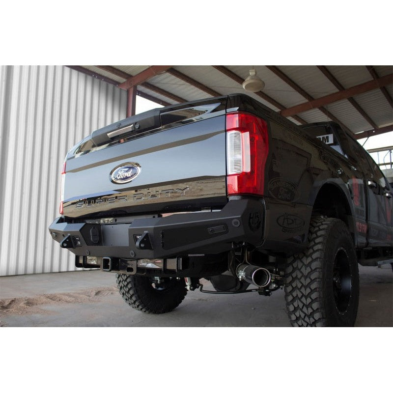 Addictive Desert Designs 17-18 Ford F-250 HoneyBadger Rear Bumper w/ Backup Sensor Cutouts