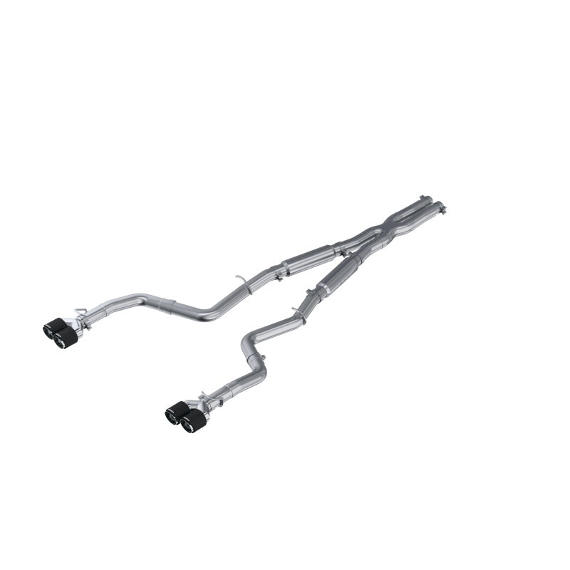 MBRP 15-16 Dodge Challenger RT 5.7L T304 SS 3in Dual Rear Cat-back CF Quad Tips - Street - T1 Motorsports