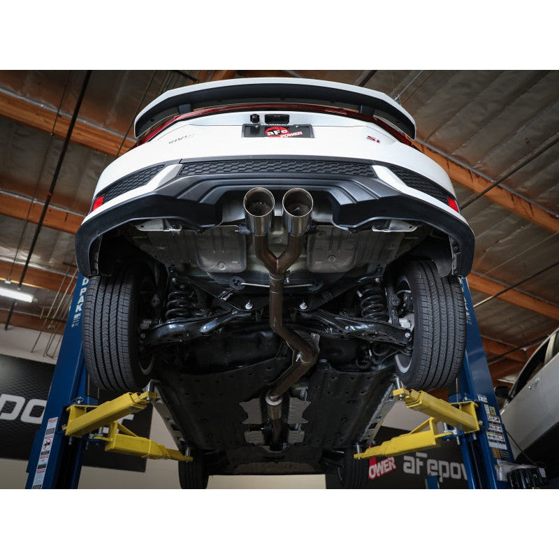 aFe Takeda 2.5in 304SS Cat-Back Exhaust System 17-20 Honda Civic SI Coupe L4-1.5L (t) - Polished Tip