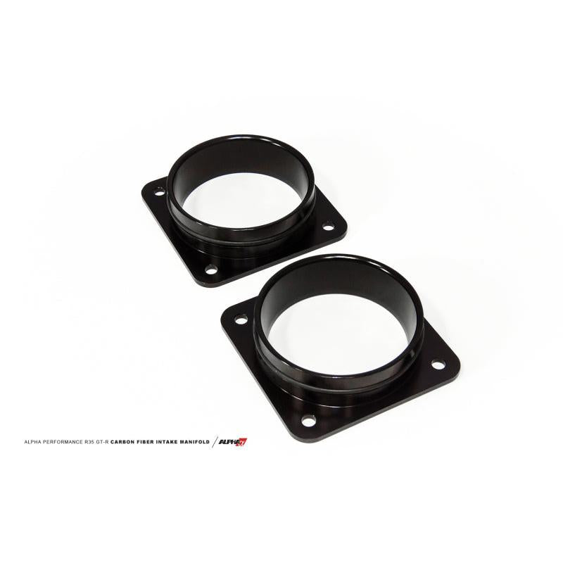 AMS Performance 2009+ Nissan GT-R R35 Stock Throttle Body Adapters for Carbon Intake Manifold