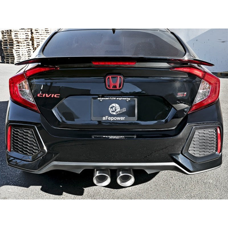 aFe Takeda 3in 304 SS Cat-Back Exhaust System w/ Polished Tips 2017 Honda Civic Si I4 1.5L (t)
