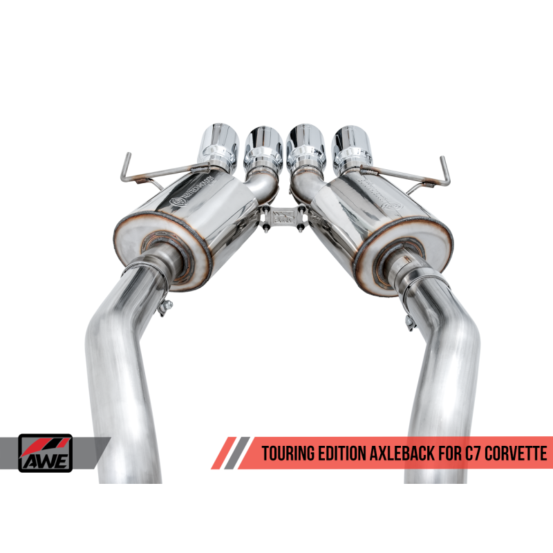 AWE Tuning 14-19 Chevy Corvette C7 Z06/ZR1 (w/o AFM) Touring Edition Axle-Back Exhaust w/Chrome Tips