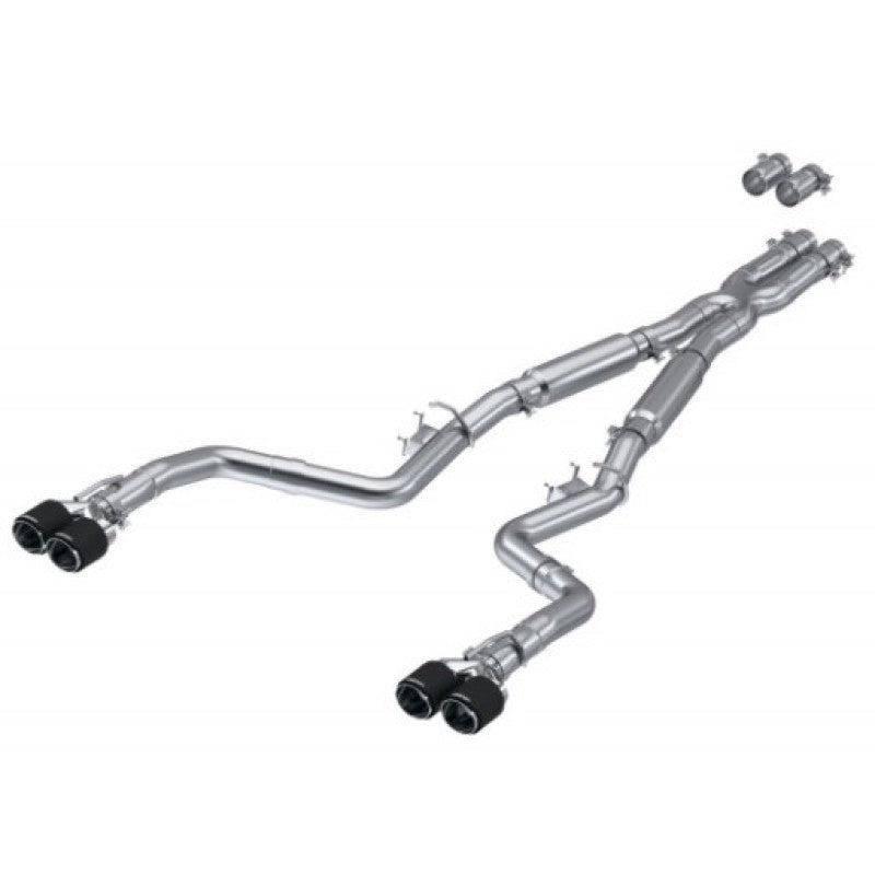 MBRP 17-Up Dodge Challenger 5.7L/6.2L/6.4L Carbon Fiber Quad Tip T304 Catback Exhaust - T1 Motorsports