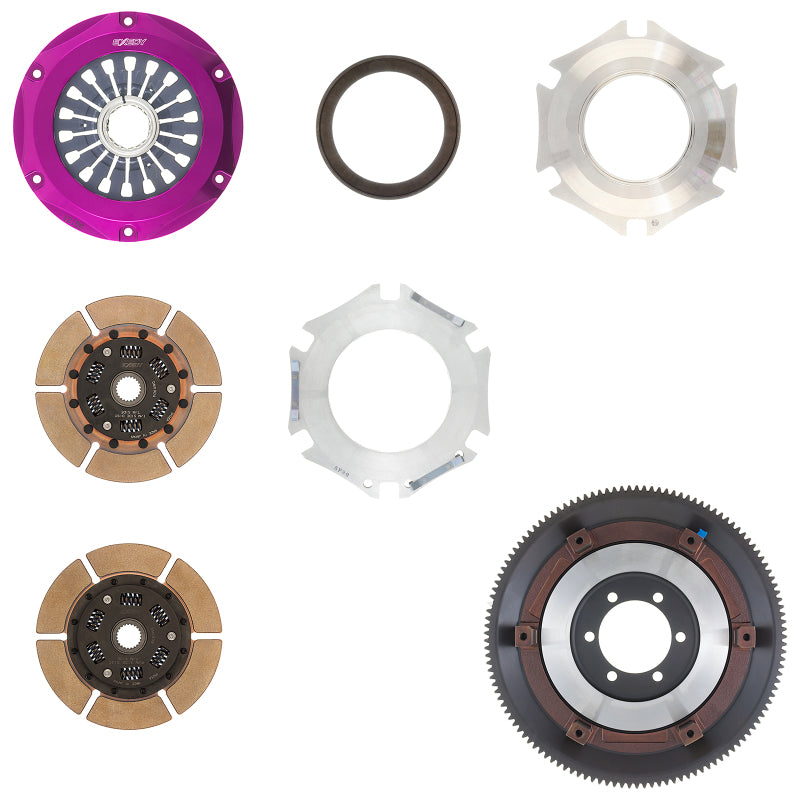Exedy 1993-1995 Mazda RX-7 R2 Hyper Twin Cerametallic Clutch Sprung Center Disc Pull Type - T1 Motorsports