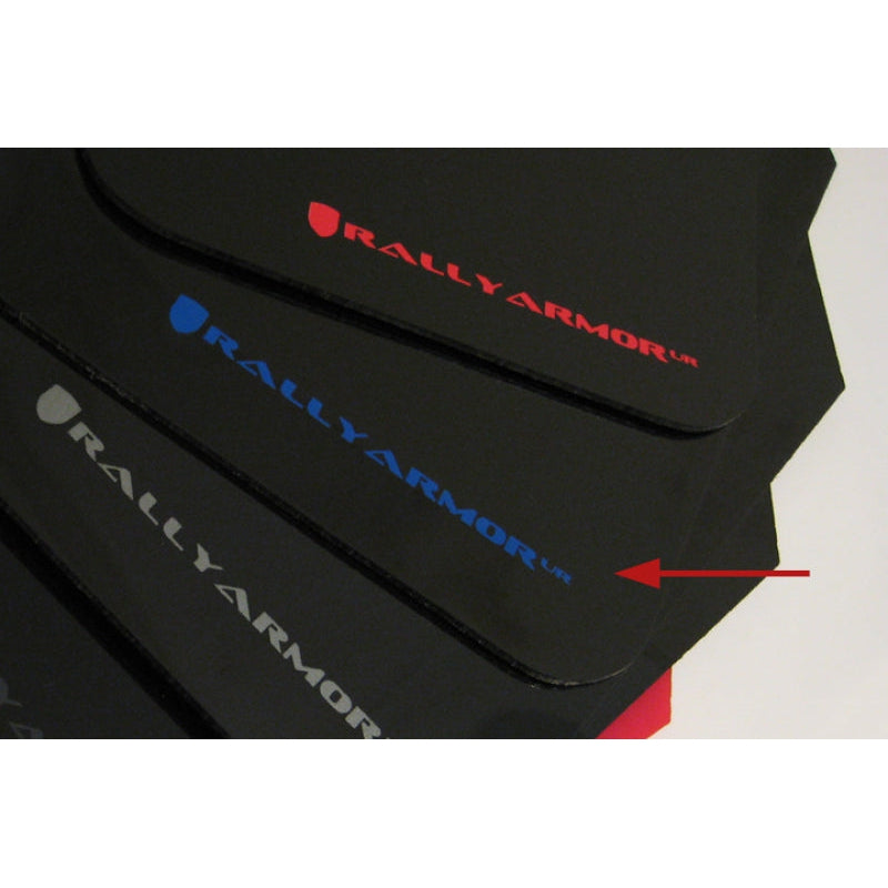 Rally Armor 02-07 Subaru WRX/STI/RS/2.5i (Wagons Req. Mod.) Black UR Mud Flap w/ Blue Logo - T1 Motorsports