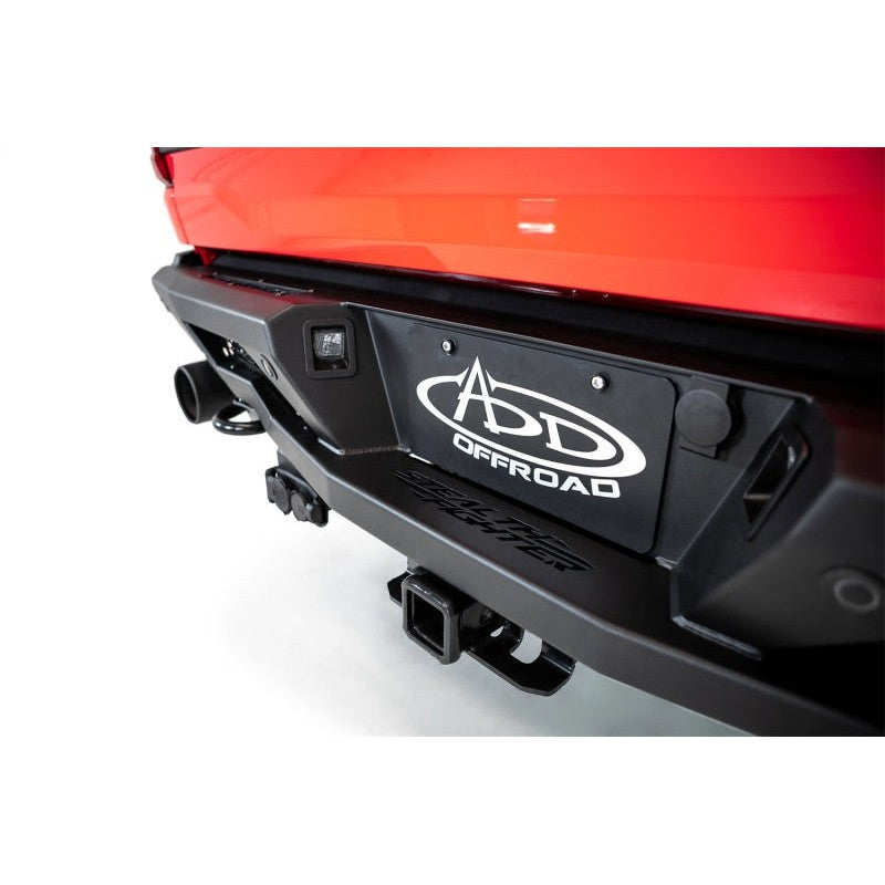 Addictive Desert Designs 2022+ Ford Raptor Stealth Fighter R Bumper w/ 2 Cube Lights - Hammer Black