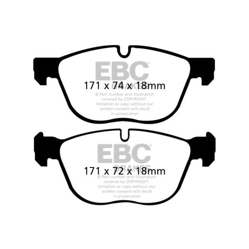 EBC Redstuff Brake Pads -  07-10 BMW X5 3.0 - Front Brake Pads