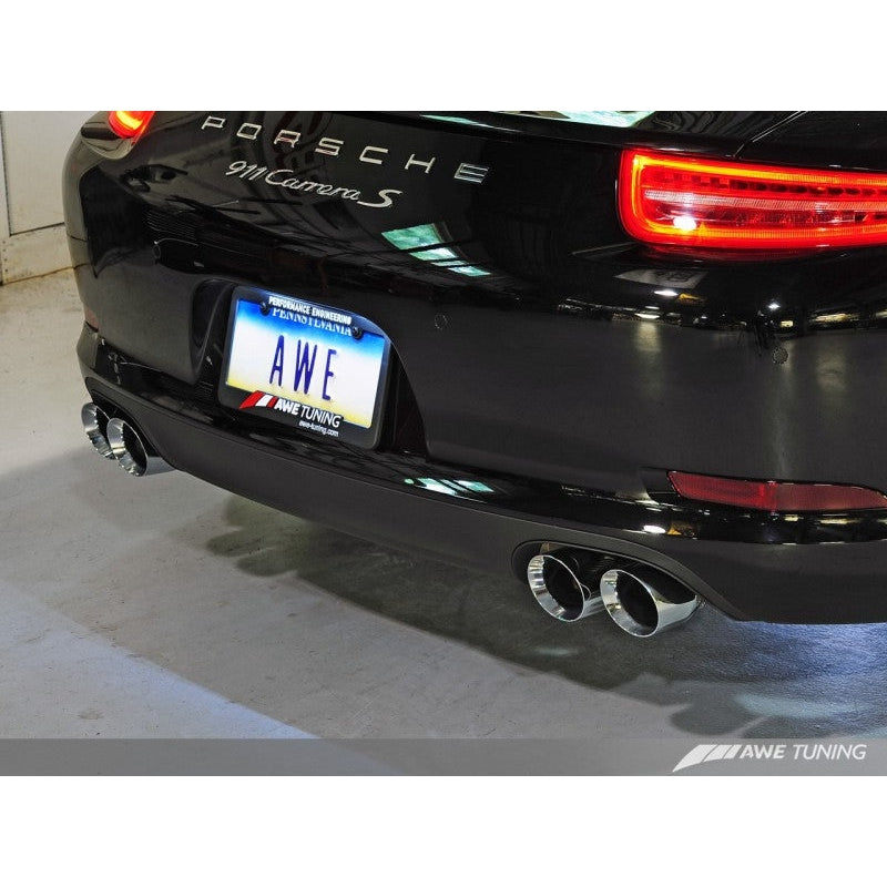 AWE Tuning Porsche 991 SwitchPath Exhaust for Non-PSE Cars Chrome Silver Tips - T1 Motorsports
