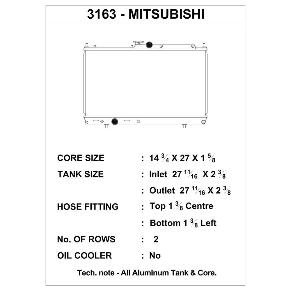 CSF 03-07 Mitsubishi Lancer Evo 7/8/9 Radiator - T1 Motorsports