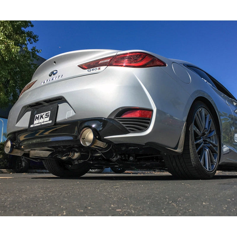 HKS Dual Hi-Power Titanium Tip Catback Exhaust - Infiniti Q60 (RWD)